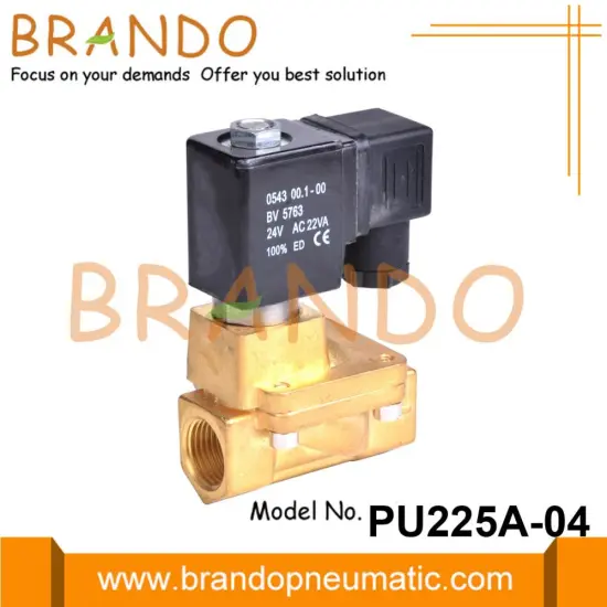 PU225A-04 Shako Type 1/2'' Brass Solenoid Valve 24VDC