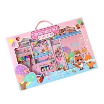 Colorful Painting Stationery Gift Box: Pencils, Pens, and Crayons for Students and Graduates