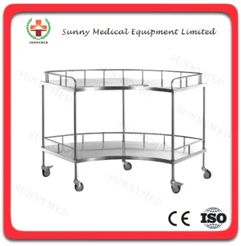 SY-R044 Medical operation Stainless steel Fan-Shaped Apparatus Cart