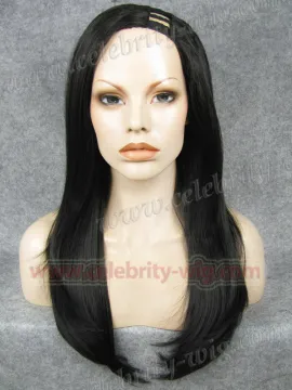 Natural Black Synthetic Straight Upart Wig