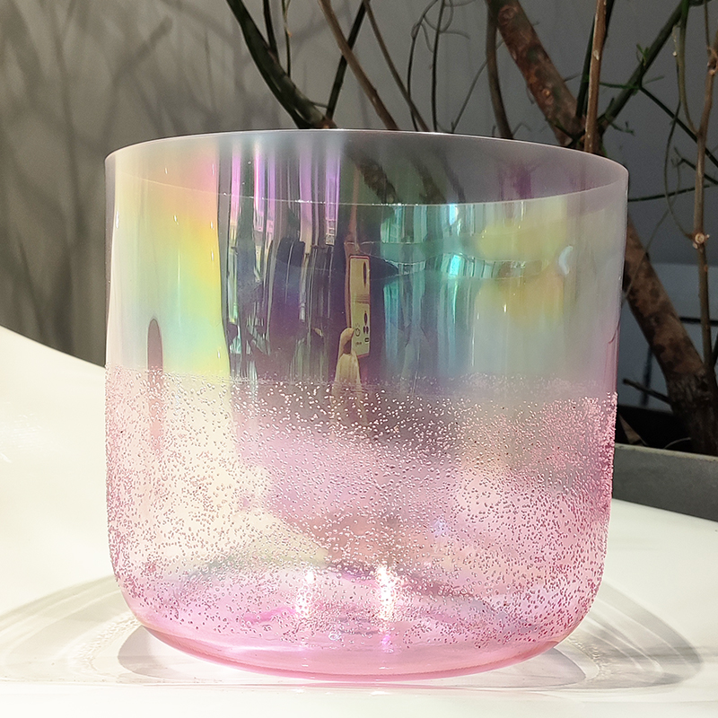 Q're pink alchemy crystal singing bowl