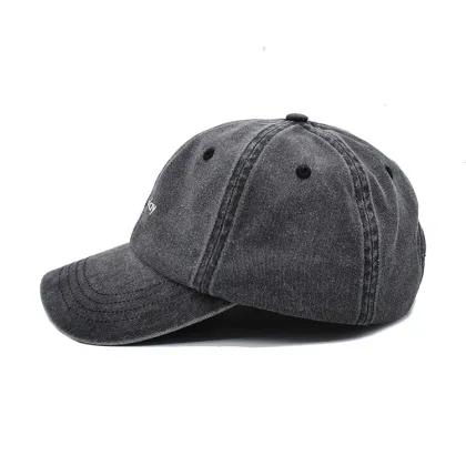 Custom Wash Old Style Gray Dad Cap