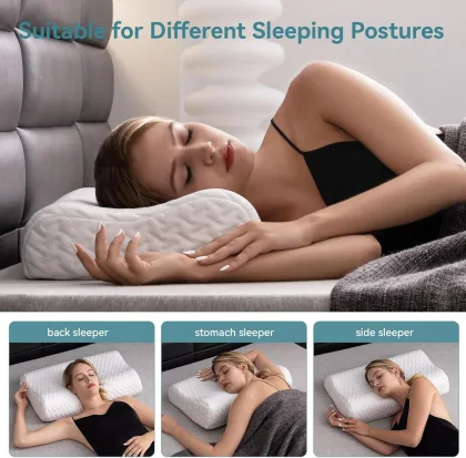 Memory Foam Contour Cervical Pillow for Side Sleepers