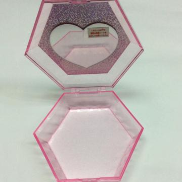Plastic hexagonal gift box with mirror
