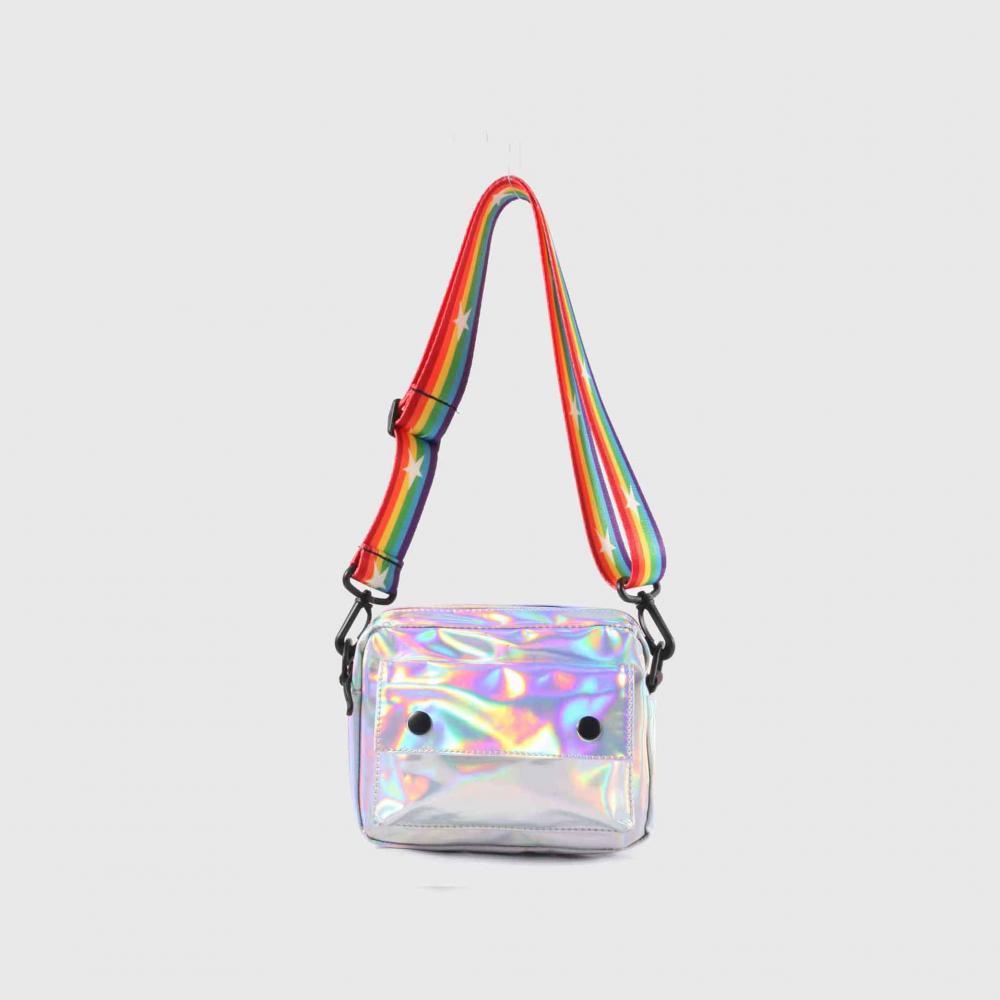 Kids Crossbody Bag mit Regenbogenriemen für Mädchen