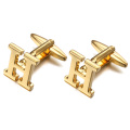 Letter H High Quality Gold Color Men Cufflink