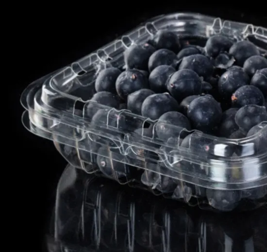 Blister packaging of blueberries