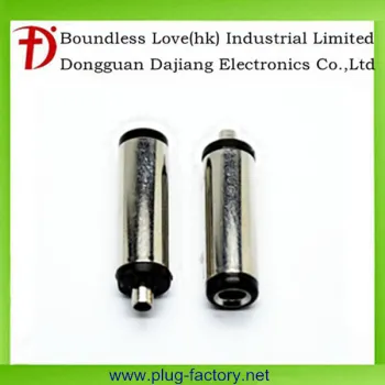 Nickel plated Black 5.5*2.1MM DC power plug