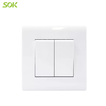 2Gang2Way लाइट स्विच 16A 250V CE विद्युत स्विच