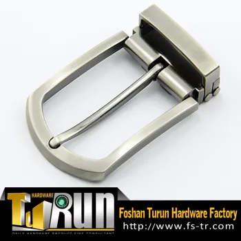 Zinc alloy leather covered led pin clip belt buckle