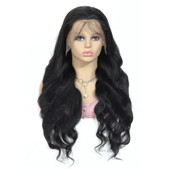 Unprocessed Vietnamese Cuticle Aligned Human Hair Lace Frontal Wig Transparent Swiss Lace Front Body Wave Wig Undetectable Knots
