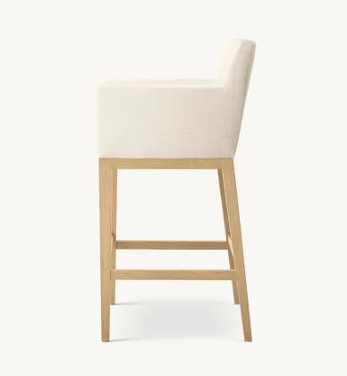 Morgan Luxury Solid Wood Bar Chair with Round Soft Cushion