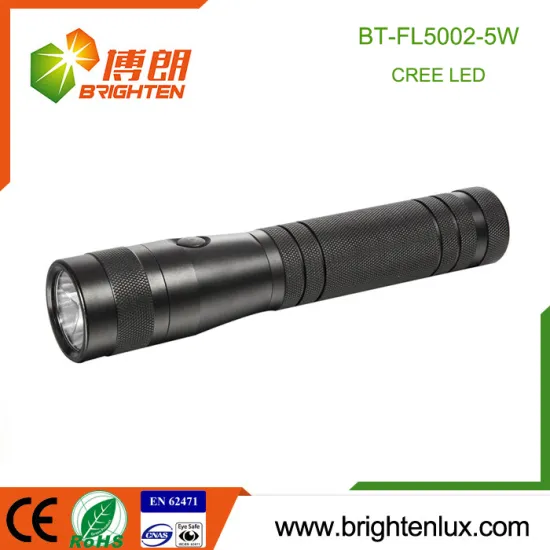 Factory Supply Emergency Camping Usage Aluminum Handheld Portable 2D Battery Operated 5watt Best Cree strong light flashlight