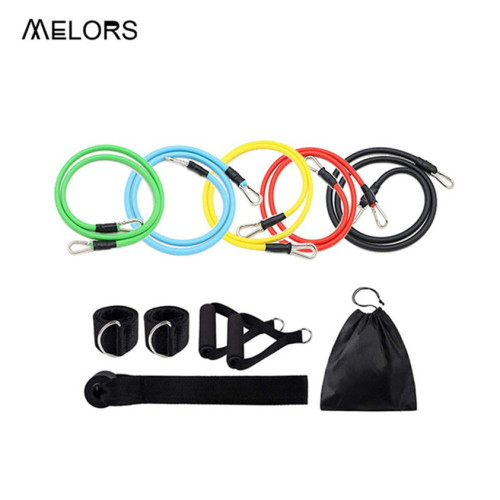 Resistance Bands Set (11pcs), Exercise Resistance Bands with Handle, Door Anchor, Foot Ankle Straps & Carry Bag, for Home & Gym Training