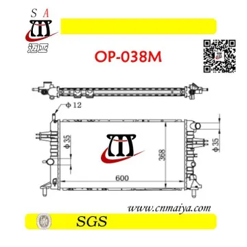 1300407 aluminum radiator for carparts