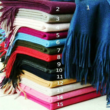 Woolen Solid Color Pure Cashmere Scarf