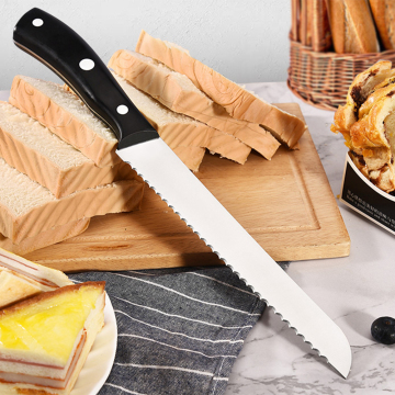 8 Inch High Quality Premium Bread Knife with ABS Black Handle