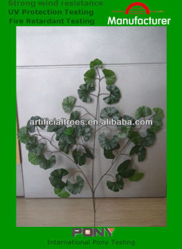 Artificial Ginkgo biloba leaf /fake Ginkgo biloba leaves/plastic Ginkgo biloba Fronds
