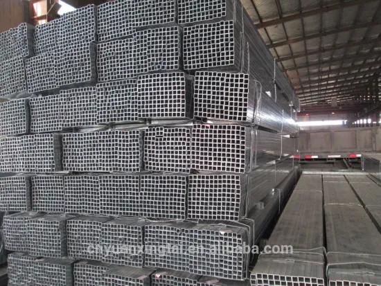 ERW standard dimension pre galvanized square pipe