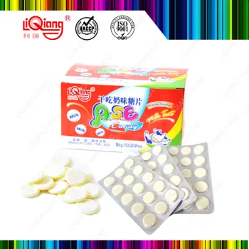 milk slice, round milk slice, milk tablet candy