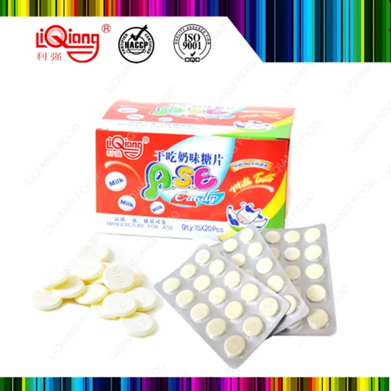 milk slice, round milk slice, milk tablet candy