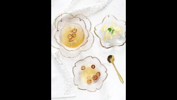 Best Choose Cheap Bowls Fruit Bowl Glass Cherry Blossom Cutlery Set
