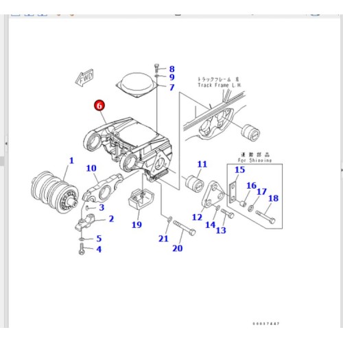 Bulldozer parts 195-30-66520 Bogie Minor For D375A-6R