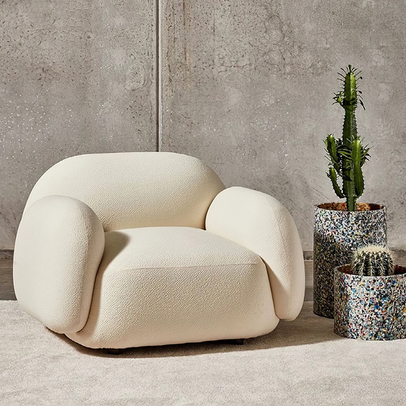 Modern White Loveseats Sofa