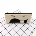 Funny expression cute canvas pencil case