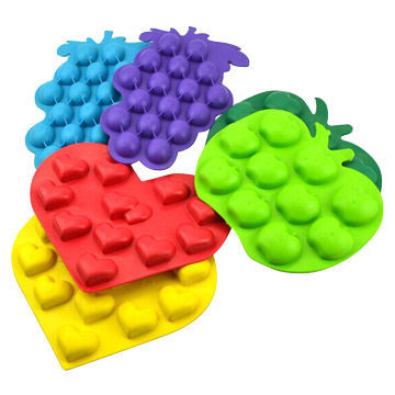 Silicone Ice Cube Tray, Non-stick, Various Colors and Shapes are Available