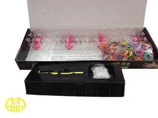 Comouflage color Elastic Rainbow Loom Rubber Band Set for p