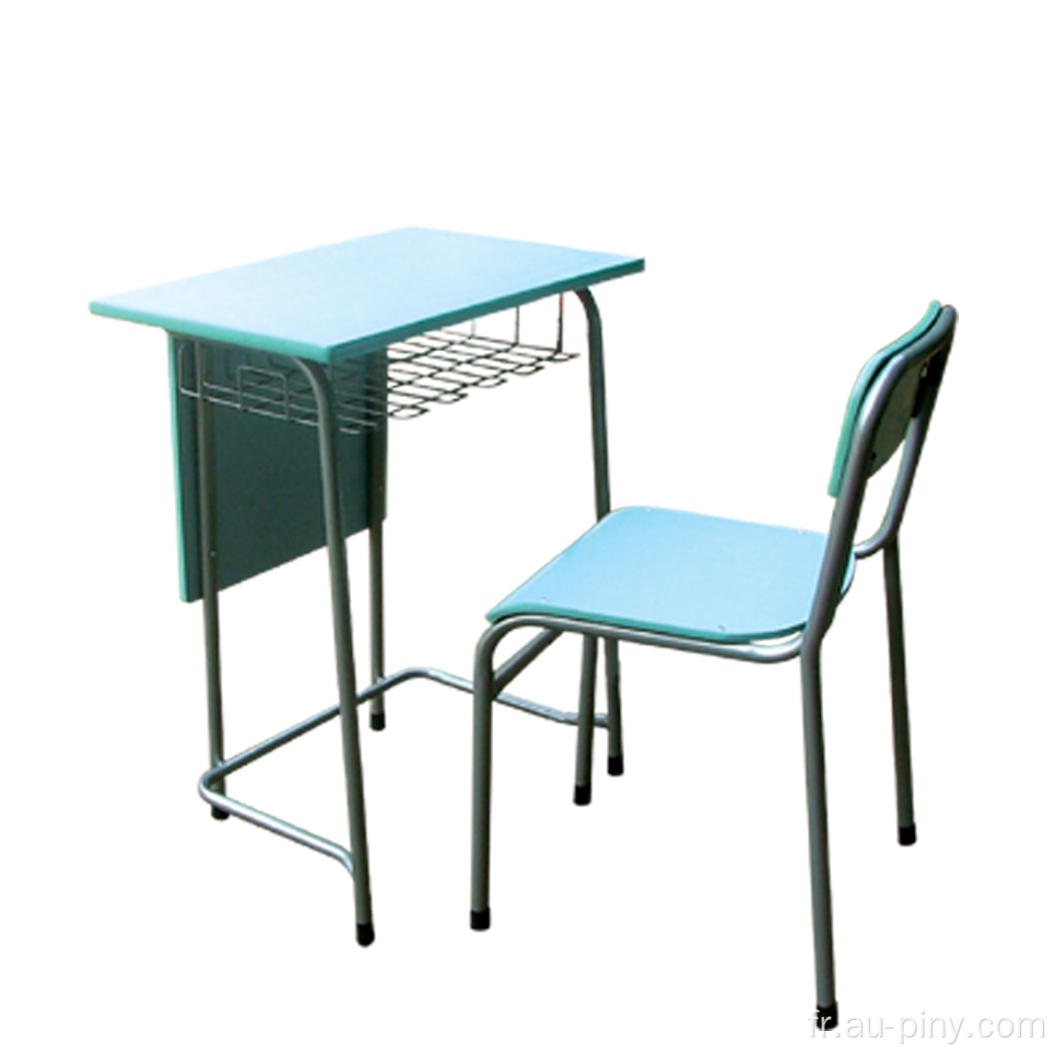 Table de chaise de bureau d'étudiant de mobilier scolaire avec la façade de bureau