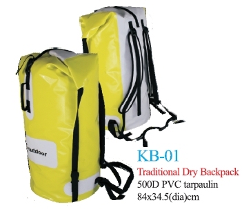 65L PVC Tarpaulin Waterproof Rolling Backpack