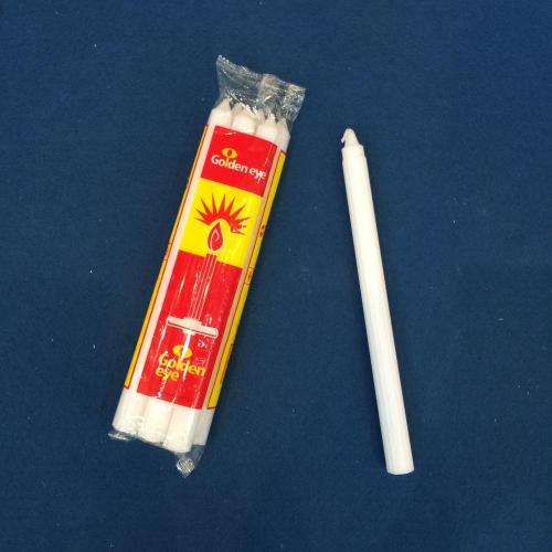 450g Mozambique Market White Fluted Household Candles