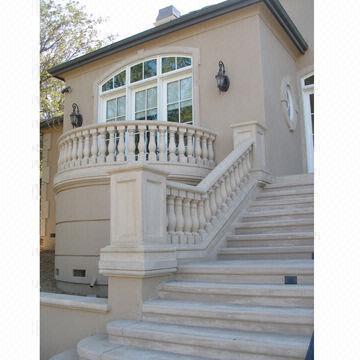 Elegant Oval Stone Balcony and Porch Baluster