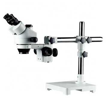 ZM-2TP1 7X-45X Trinocular Boom Stand Stereo Microscope with 105mm Working Distance