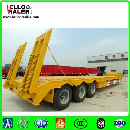 3 axle utility lowbed trailer lowboy semi trailer