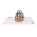 Biglietto d'auguri musicale 3D Get Well Flower Basket