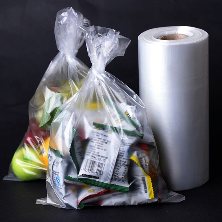 Wholesale HDPE/LDPE shopping bag on roll for supermarket shopping cart bag