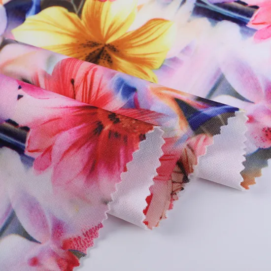 100%polyester knit air layer plain dyed scuba printed fabric