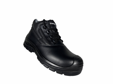 Smooth Leather Ankle Safety Shoes