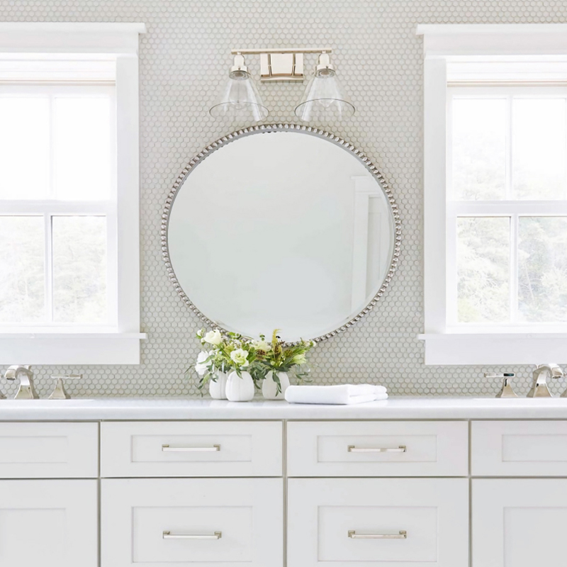 Inside Kitchen Splash Back Mosaic Glass Hexagon Tiles