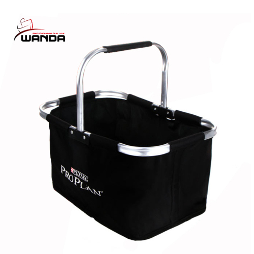 Shopping basket with aluminum alloy frame