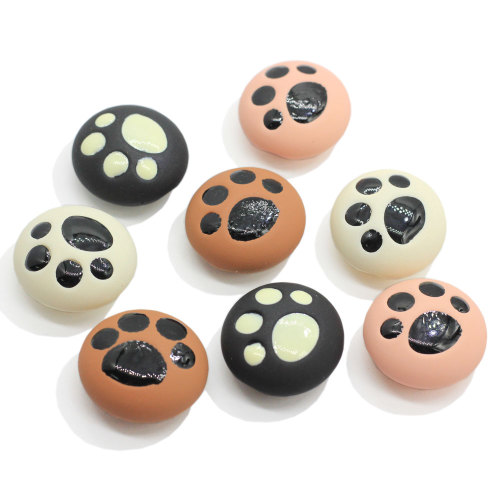 Nuovo arrivato Multi Colori Cat Paw Button Resina Cabochon Decorazione Perline Artigianato artificiale Ornamento fatto a mano Accessorio