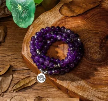 108 Beads Amethyst Stone Healing Bracelet and Necklace: A Comprehensive Guide to Prayer Beads