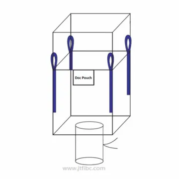 Duffle top discharge U-Panel jumbo bag