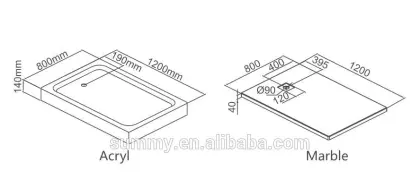 shower stall / 800mm shower screen / shower cabins