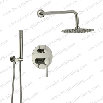 Luxury Bathroom Shower Faucets: Brass & Nickel Plated Concealed Head Shower Set