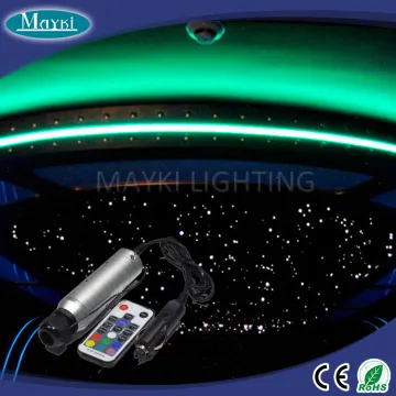 Bus, car using starry car ceiling light with polymer fiber optic cable and mini LED light engine