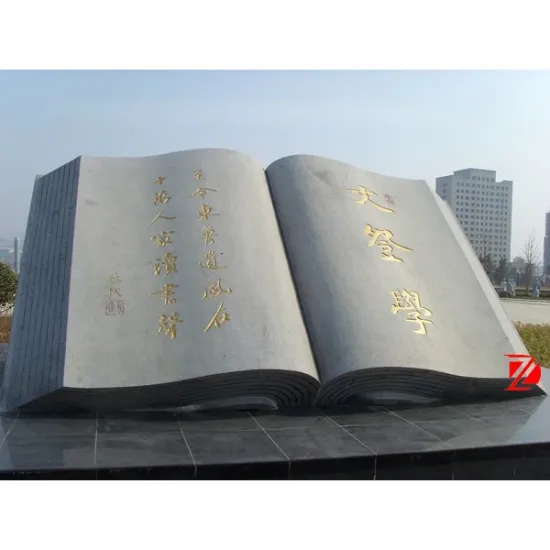 garden stone book statue